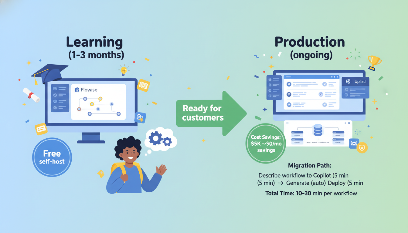 Migration timeline from Flowise to Uplizd