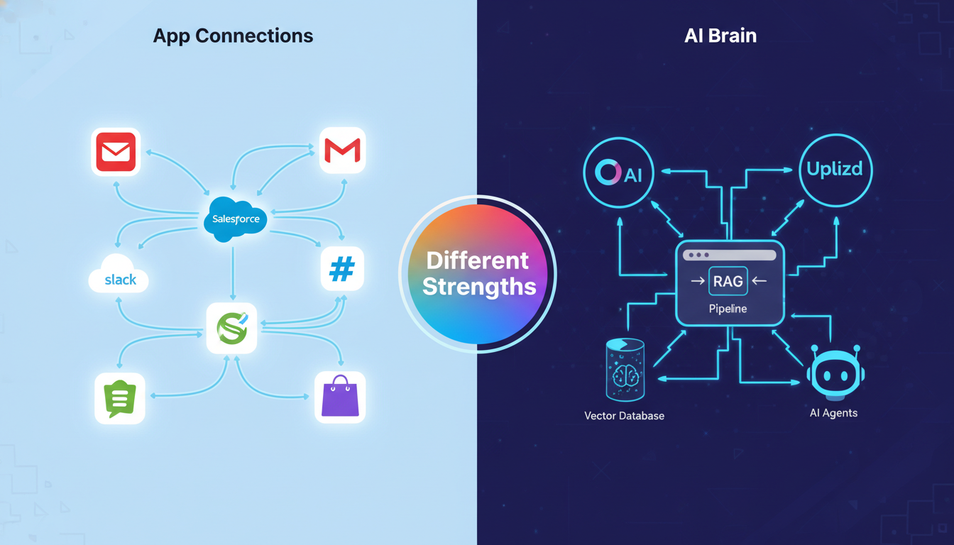 Hero comparison split-screen