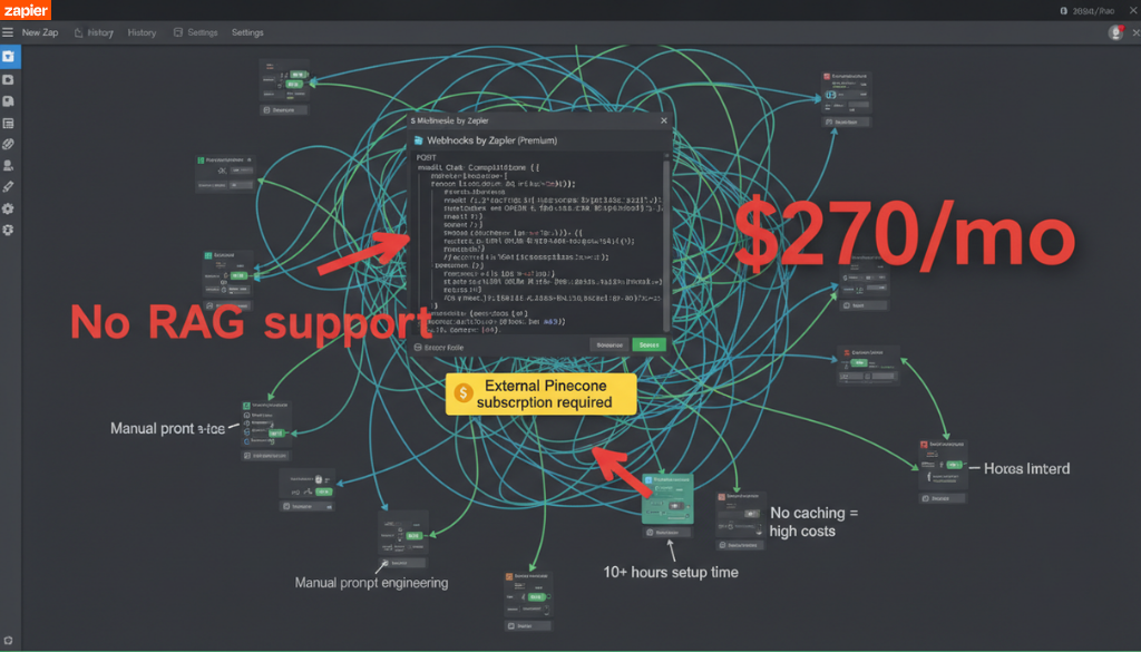Zapier AI workflow limitation